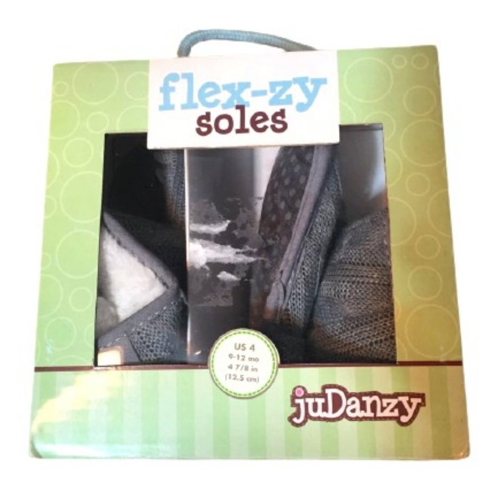 JuDanzy Flex zy Soles Grey woven Sock Shoes baby 9-12 Months